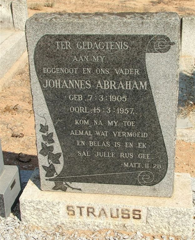 STRAUSS Johannes Abraham 1905-1957