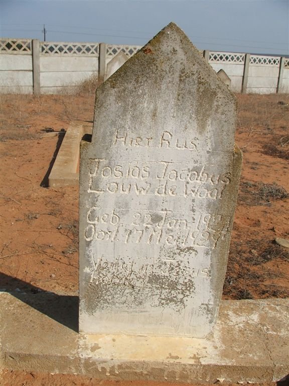 WAAL Josias Jacobus Louw, de 1929-1929