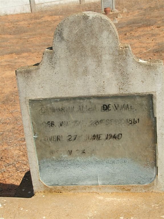 WAAL Catharina Alida, de nee VAN ZYL 1861-1940