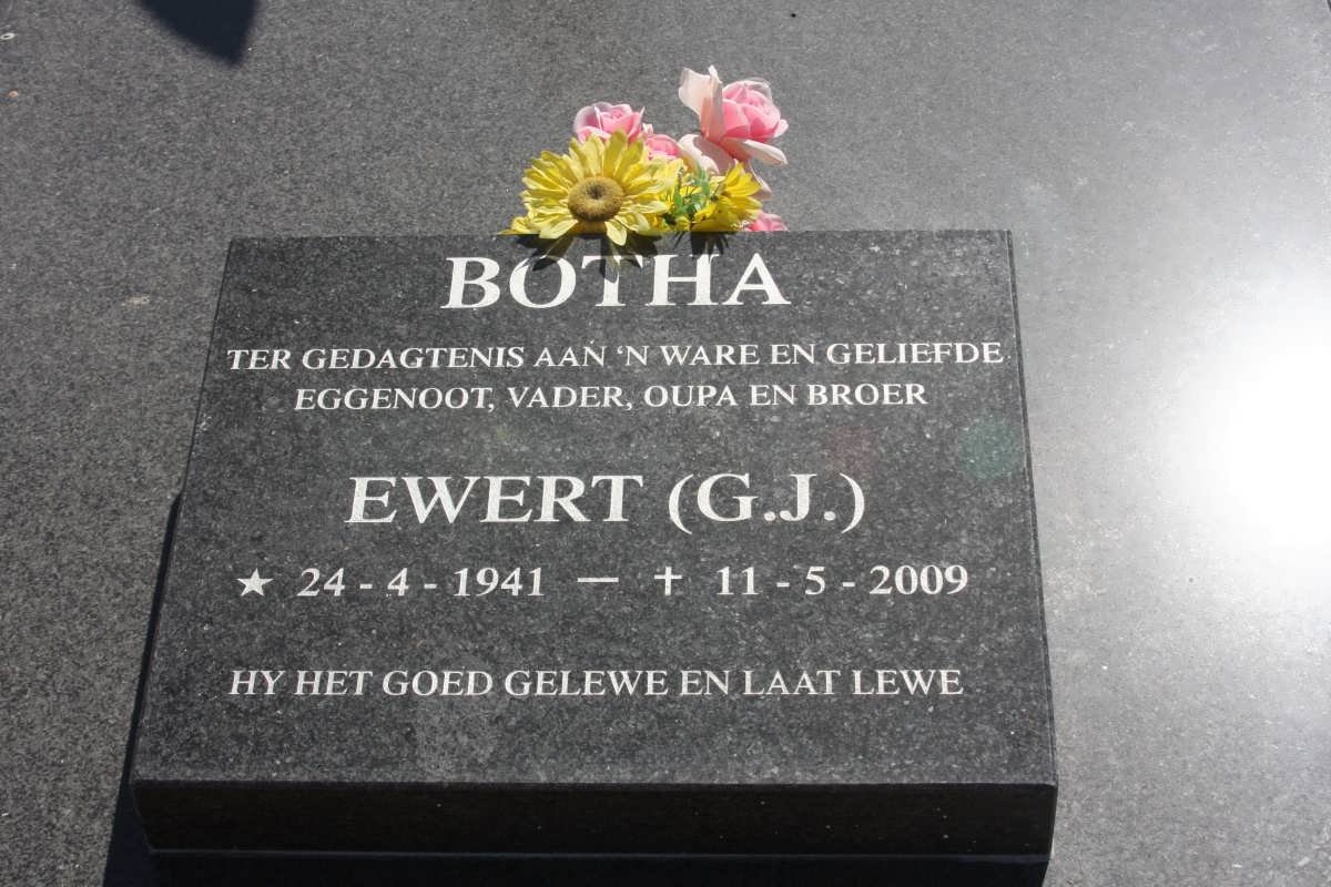 BOTHA G.J. 1941-2009
