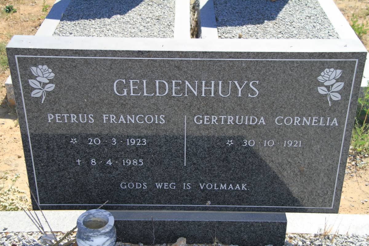 GELDENHUYS Petrus Francois 1923-1985 &amp; Gertruida Cornelia 1921-