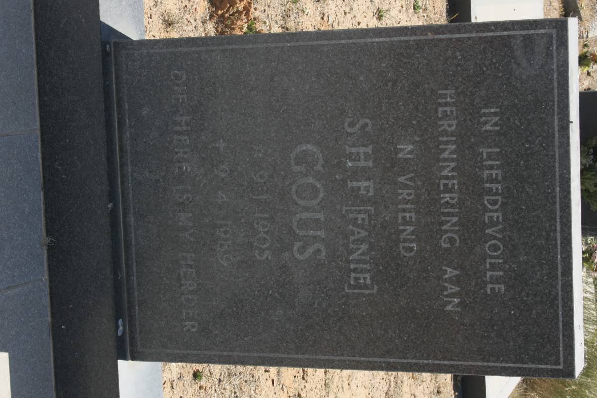 GOUS S.H.F. 1905-1989