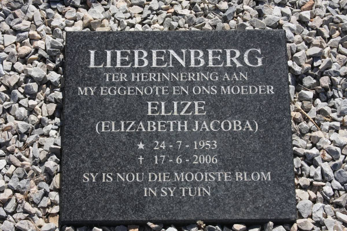 LIEBENBERG Elizabeth Jacoba 1953-2006