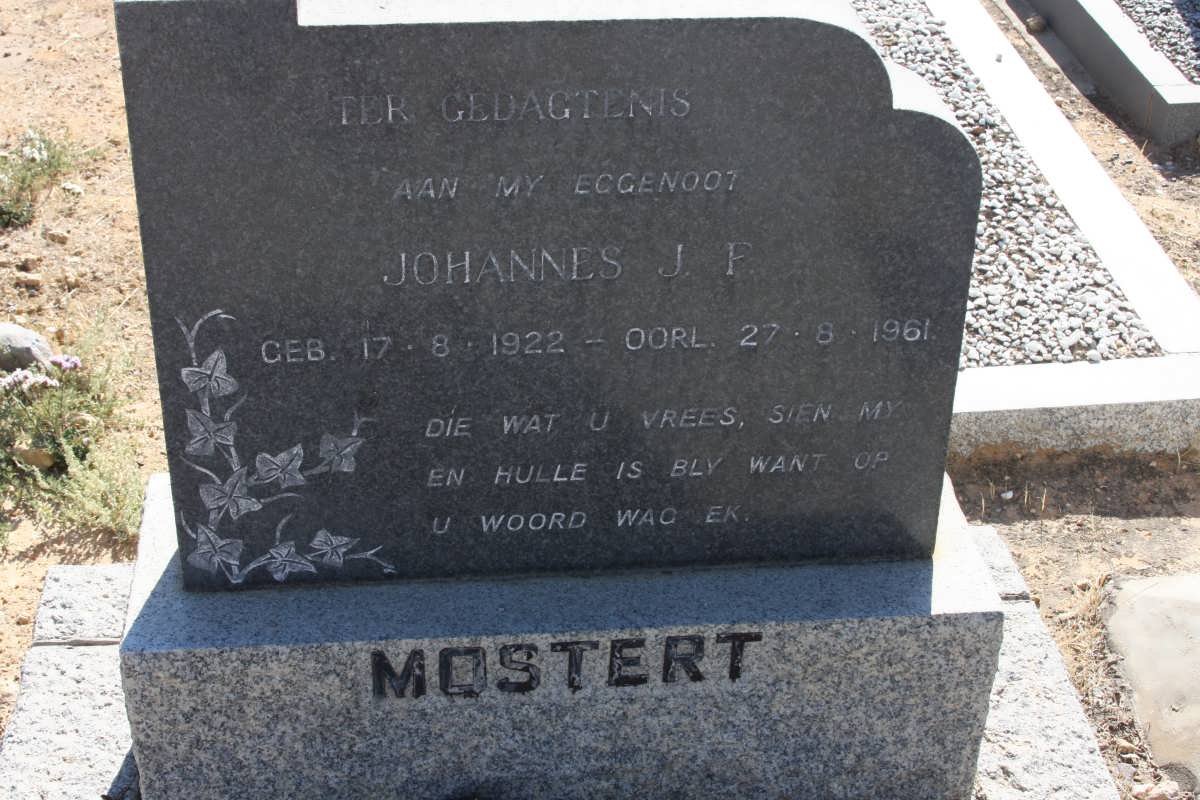 MOSTERT Johannes J.P. 1922-1961