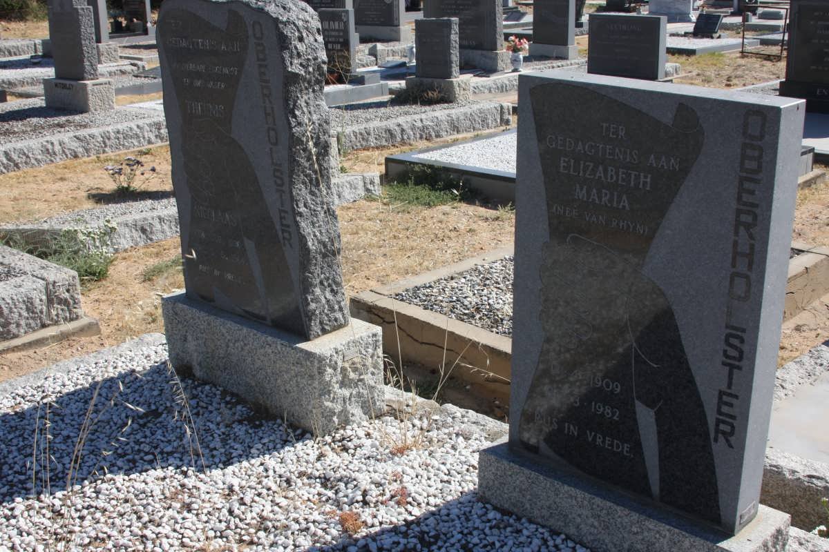 OBERHOLSTER Theunis Nicolaas 1906-1964 &amp; Elizabeth Maria VAN RHYN 1909-1982