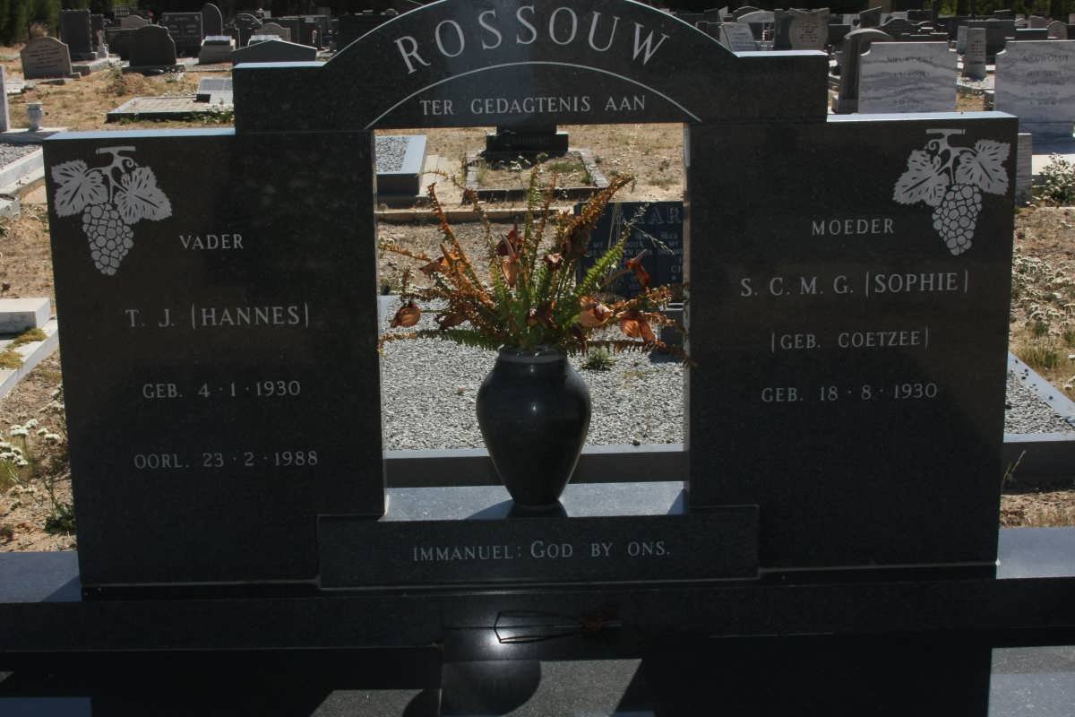 ROSSOUW T.J. 1930-1988 &amp; S.C.M.G. COETZEE 1930-