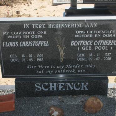 SCHENCK Floris Christoffel 1909-1985 &amp; Beatrice Catherina POOL 1927-2000