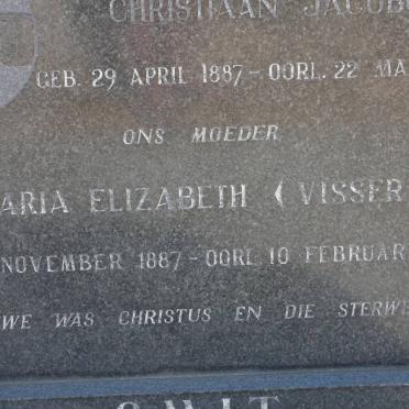 SMIT Maria Elizabeth nee VISSER 1887-1974