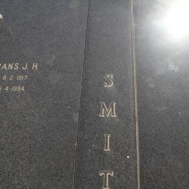 SMIT Frans J.H. 1917-1994 &amp; Sara D. 1924-1996