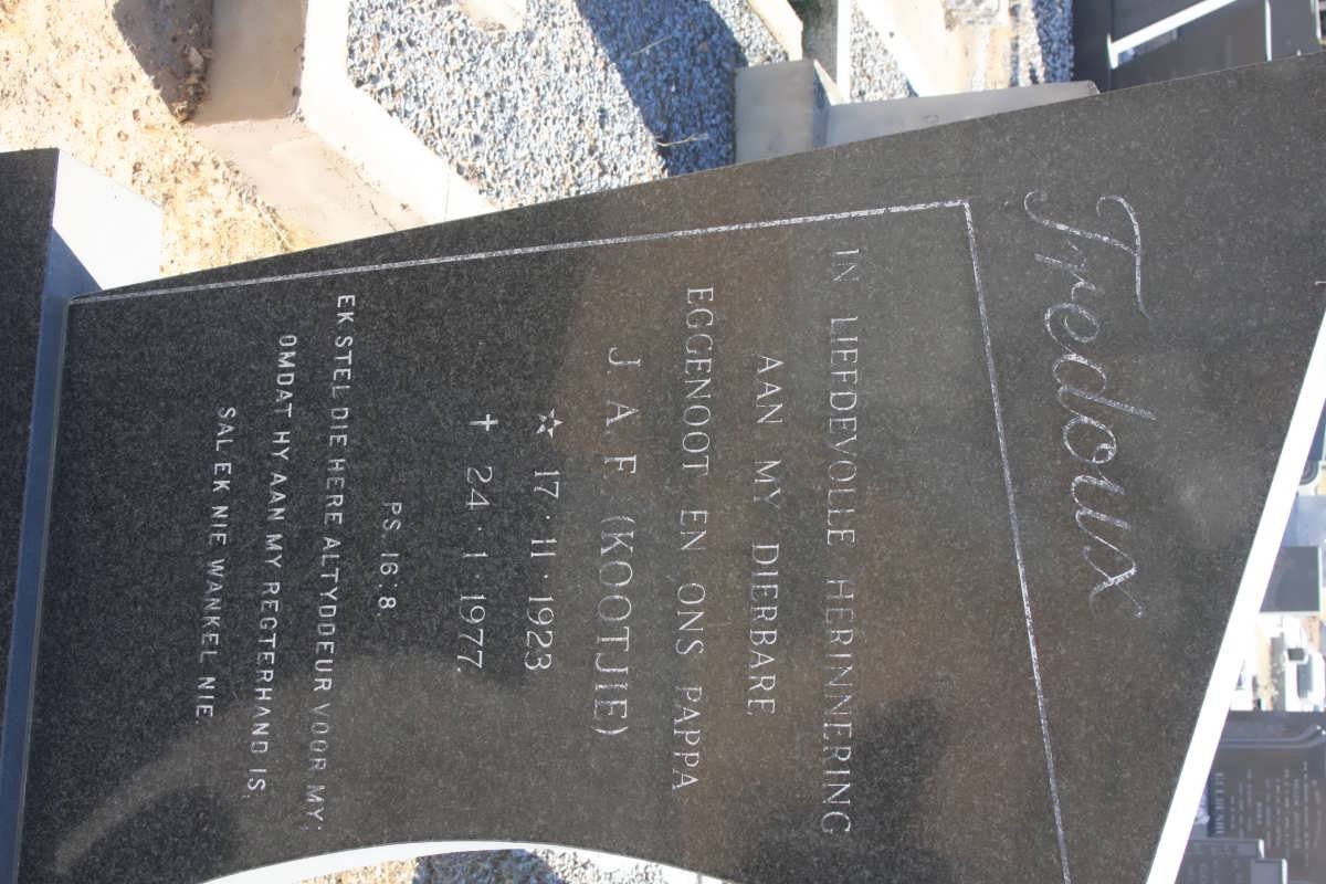 TREDOUX J.A.F. 1923-1977