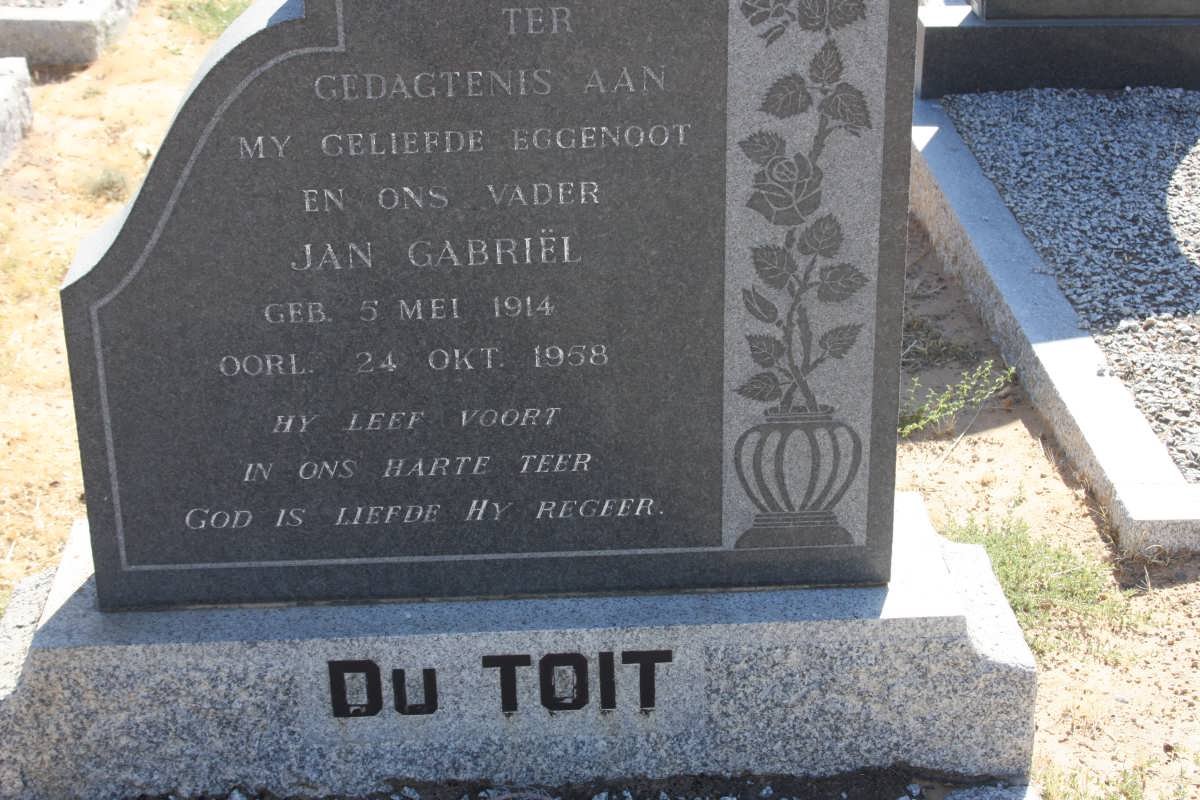 TOIT Jan Gabriel, du 1914-1958