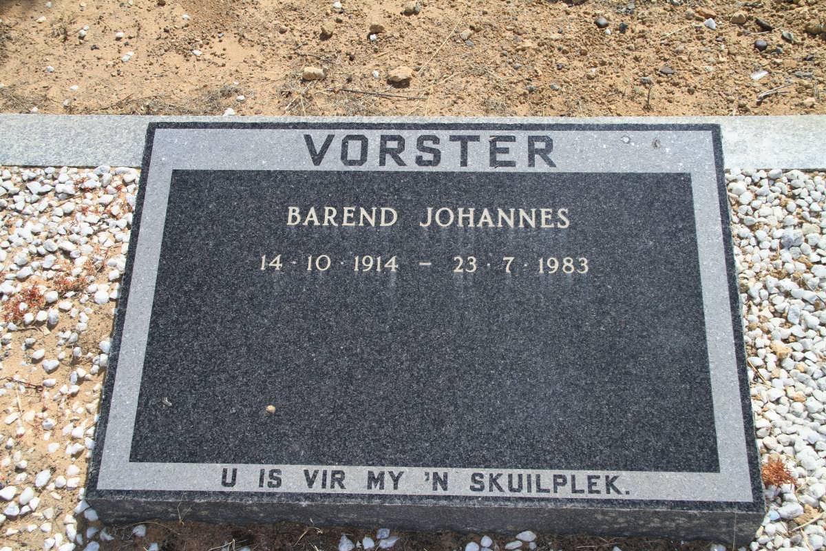 VORSTER Barend Johannes 1914-1983