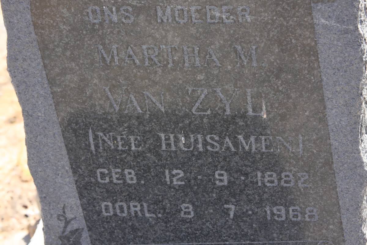 ZYL Martha M., van nee HUISAMEN 1882-1968
