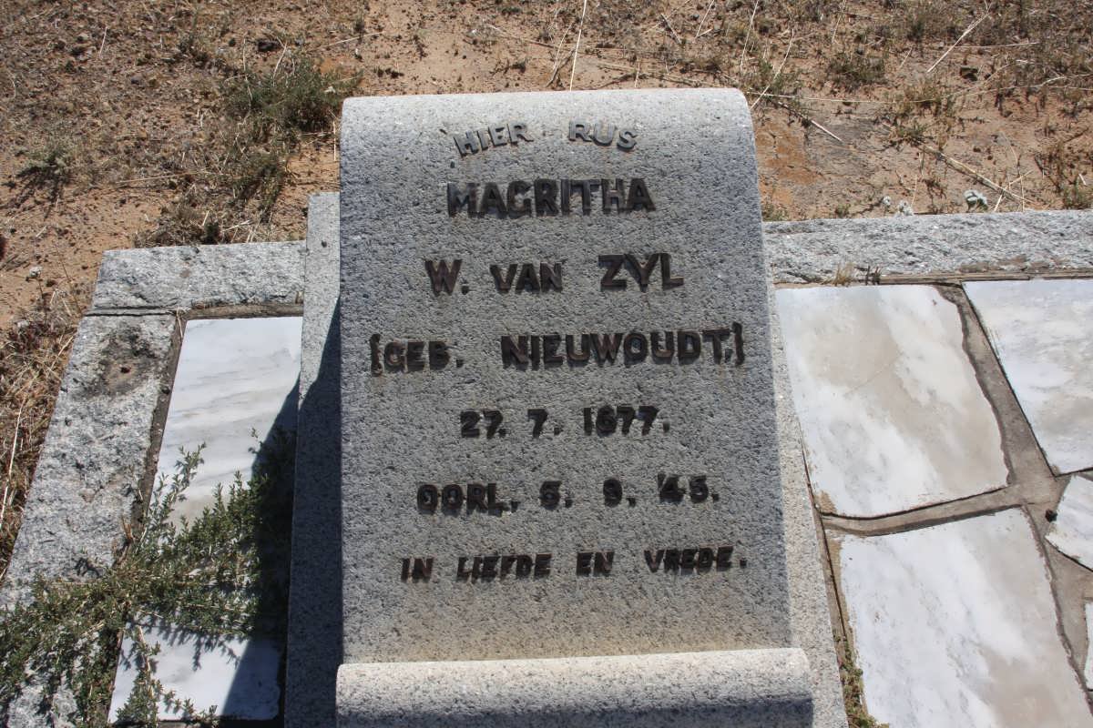 ZYL Magritha W., van nee NIEUWOUDT 1877-1945