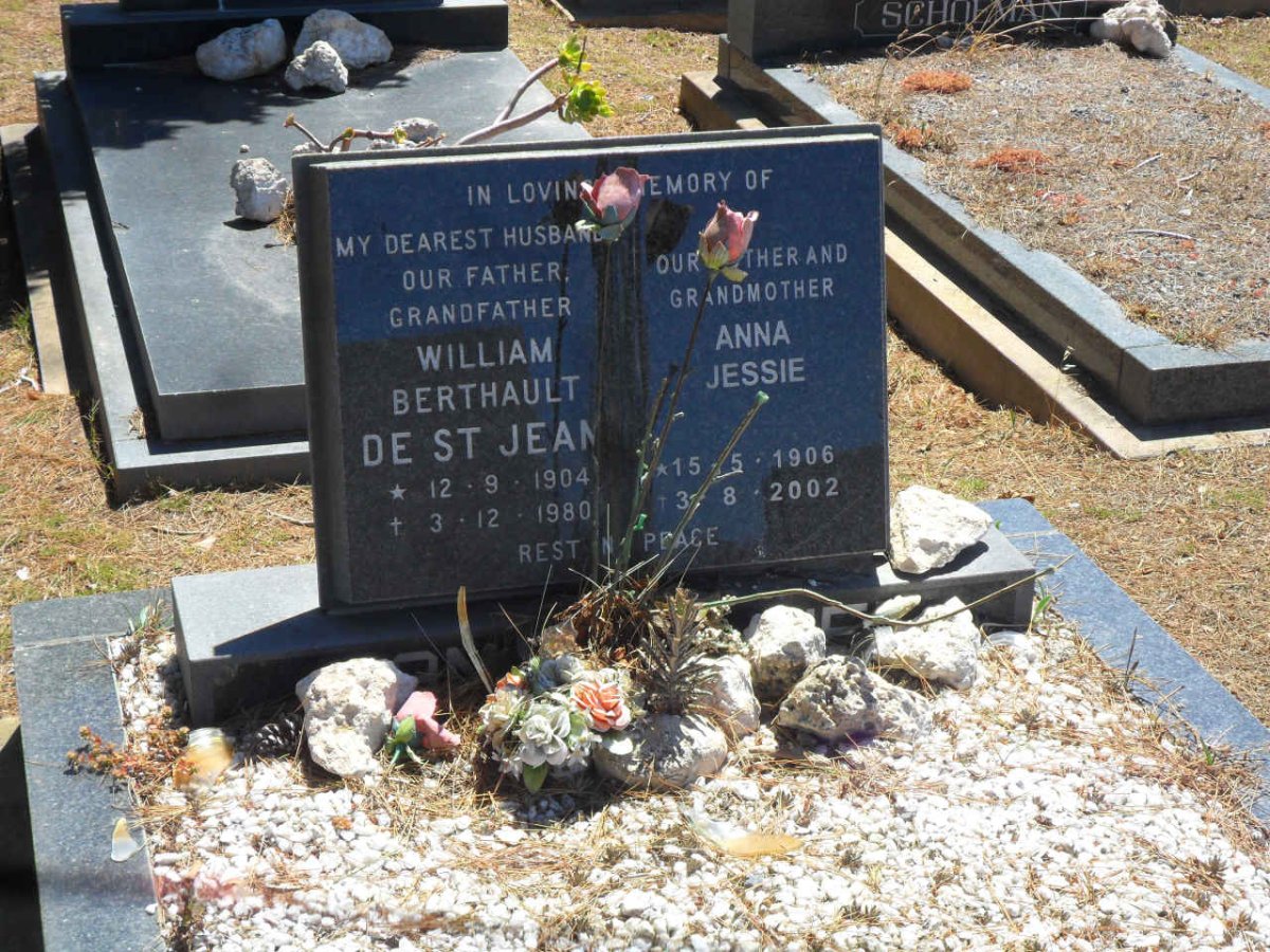 ST JEAN William Berthault, de 1904-1980 &amp; Anna Jessie 1906-2002