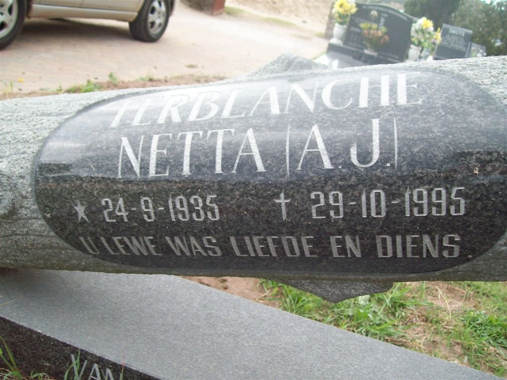 TERBLANCE A.J. 1935-1995