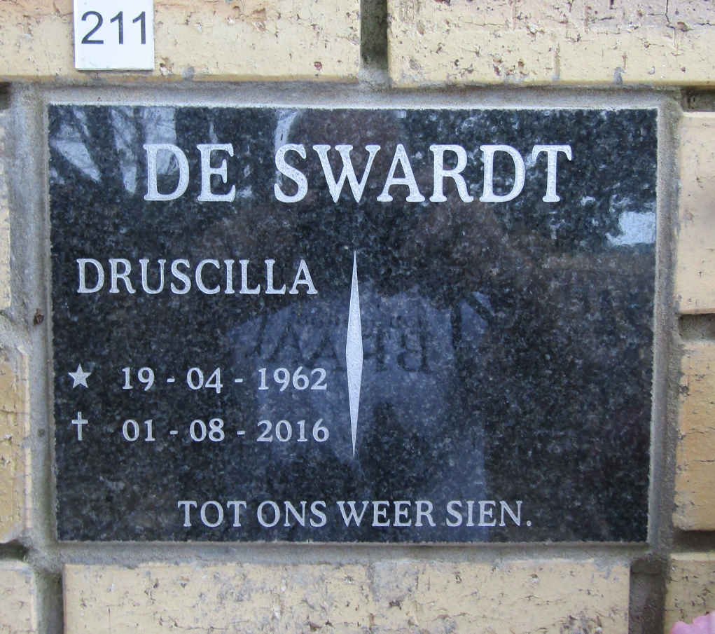 SWARDT Druscilla, de 1962-2016