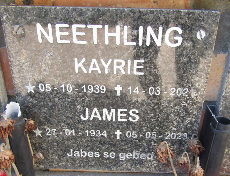 NEETHLING James 1934-2023 en Kayrie 1939-2021