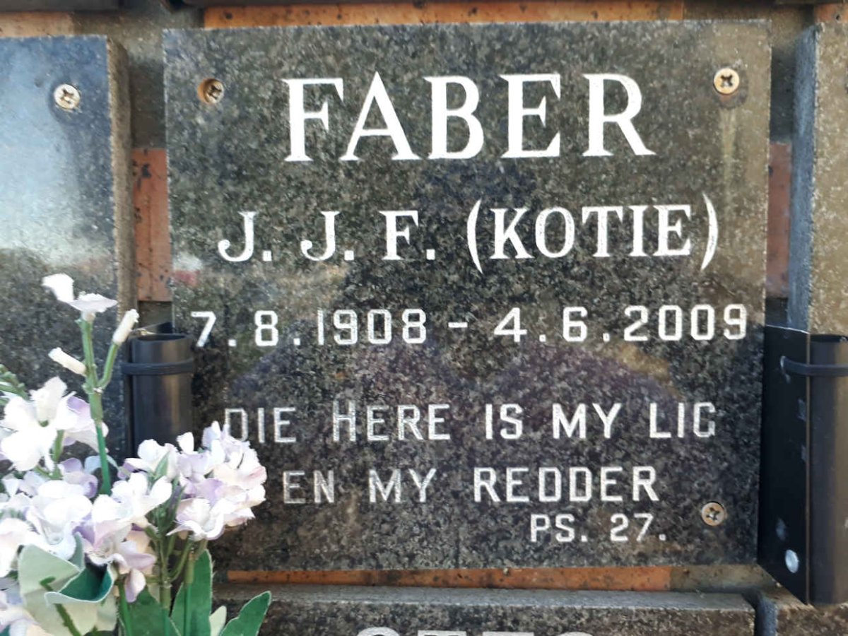 FABER J.J.F. 1908-2009