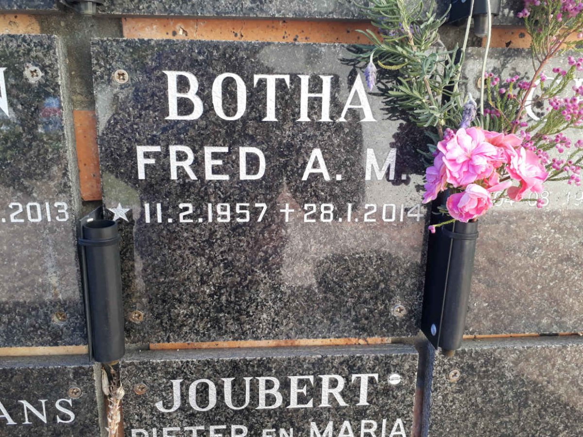 BOTHA Fred A.M. 1957-2014