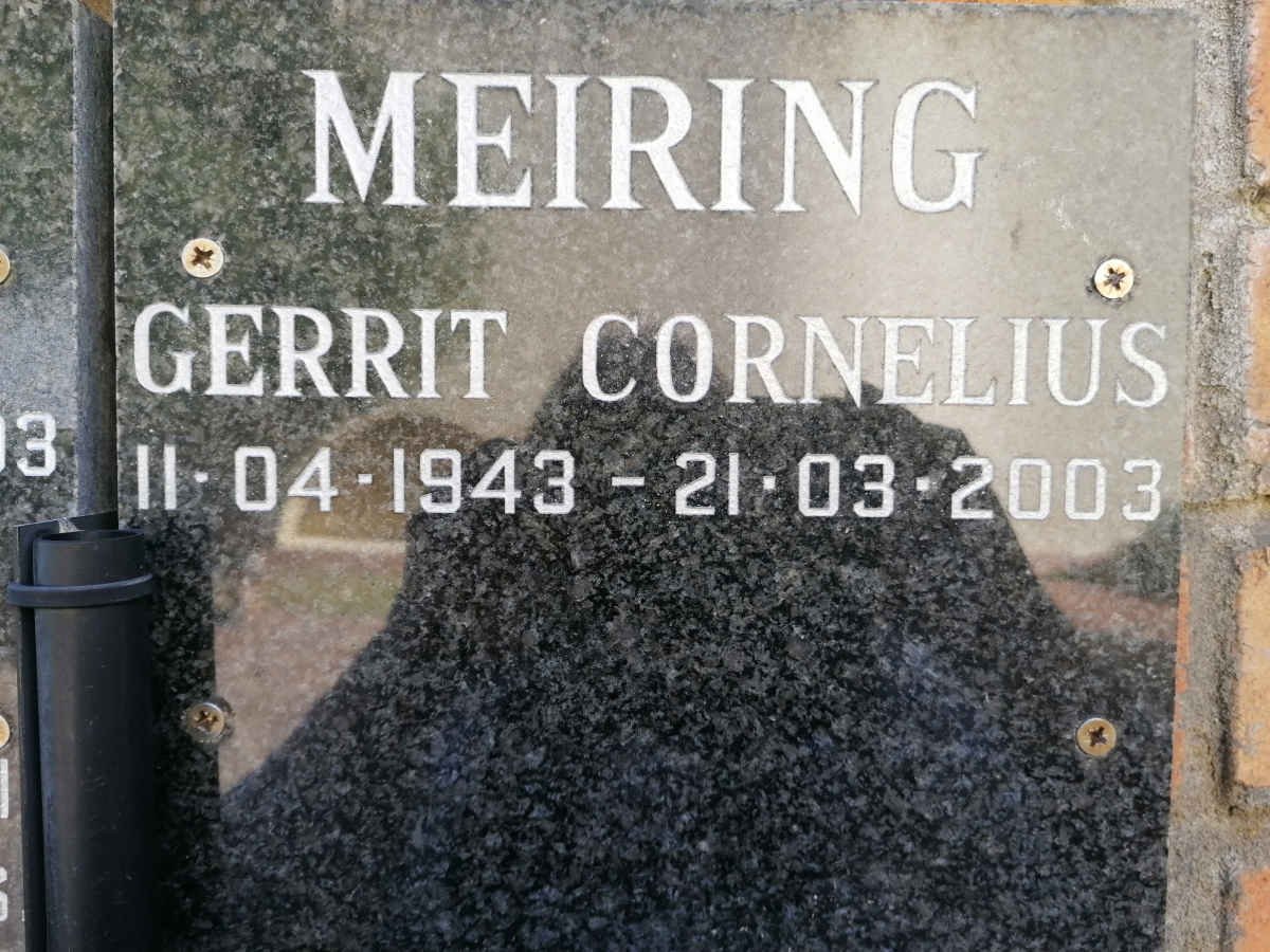 MEIRING Gerrit Cornelius 1943-2003