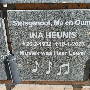 HEUNIS Ina 1932-2023