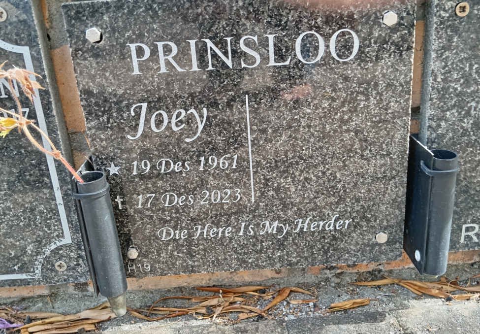 PRINSLOO Joey 1961-2023