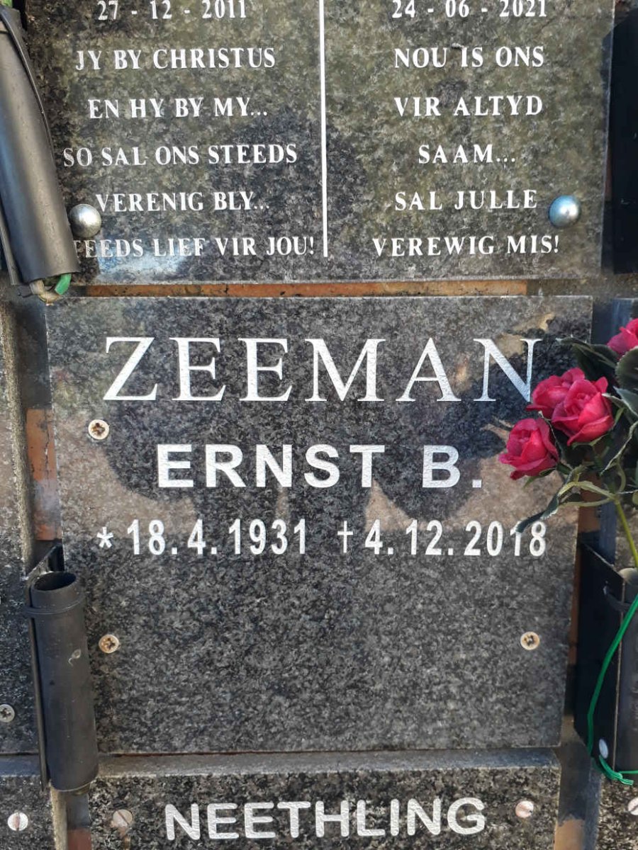 ZEEMAN Ernst B. 1931-2018