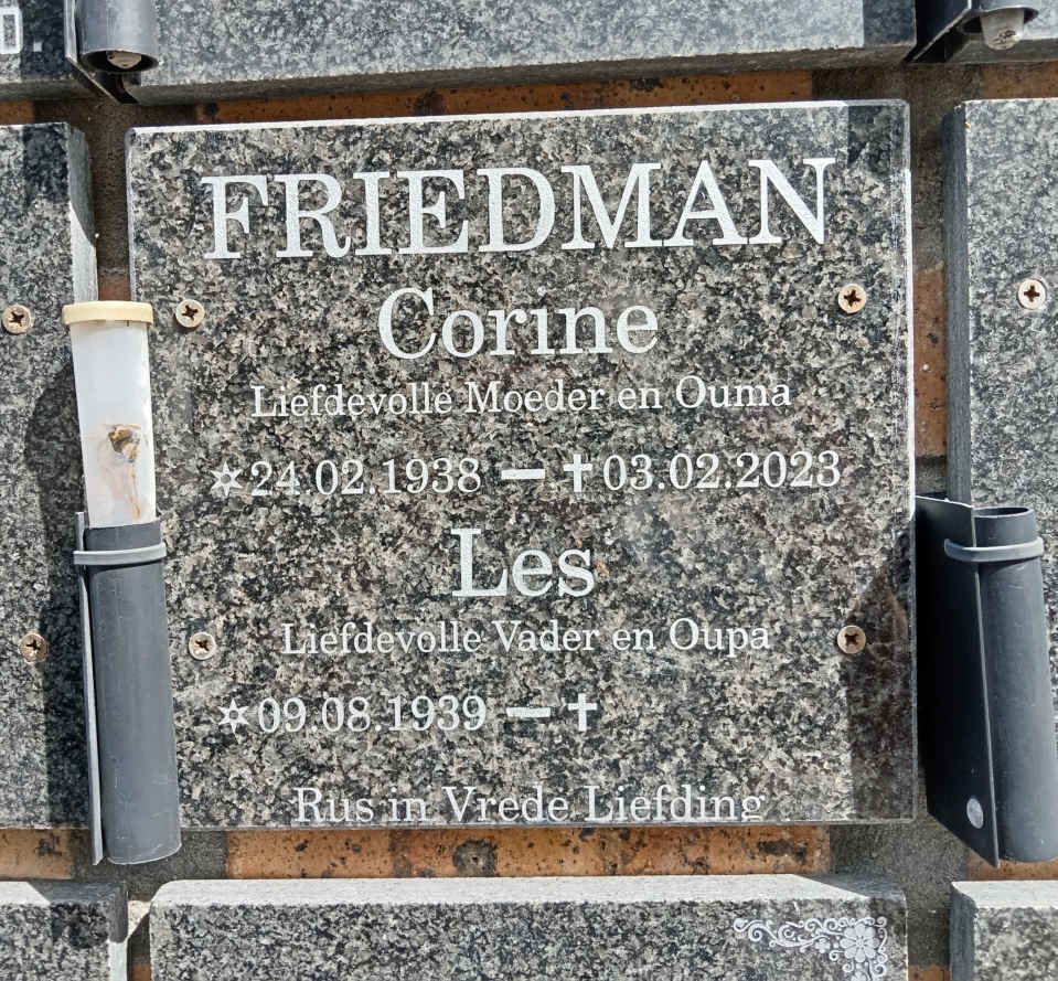 FRIEDMAN Les 1939- & Corine 1938-2023