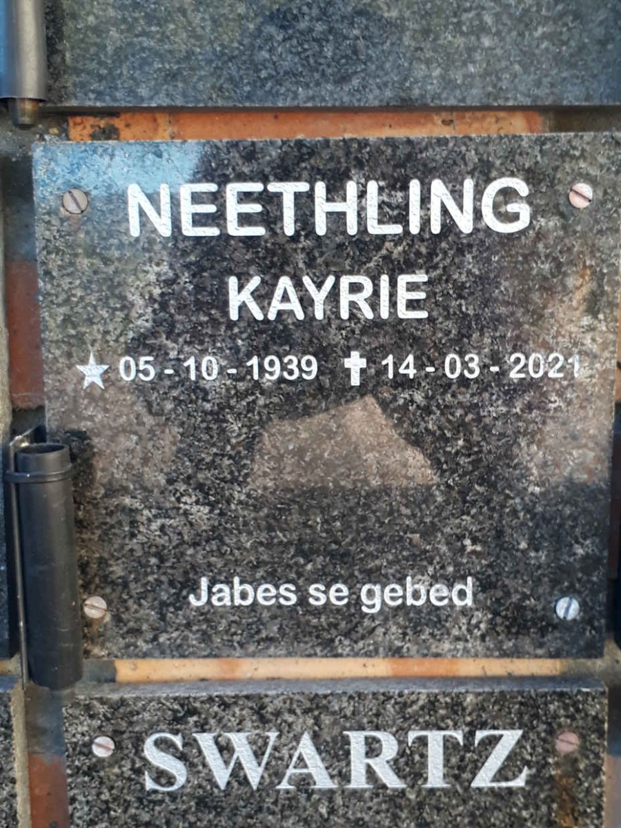 NEETHLING Kayrie 1939-2021