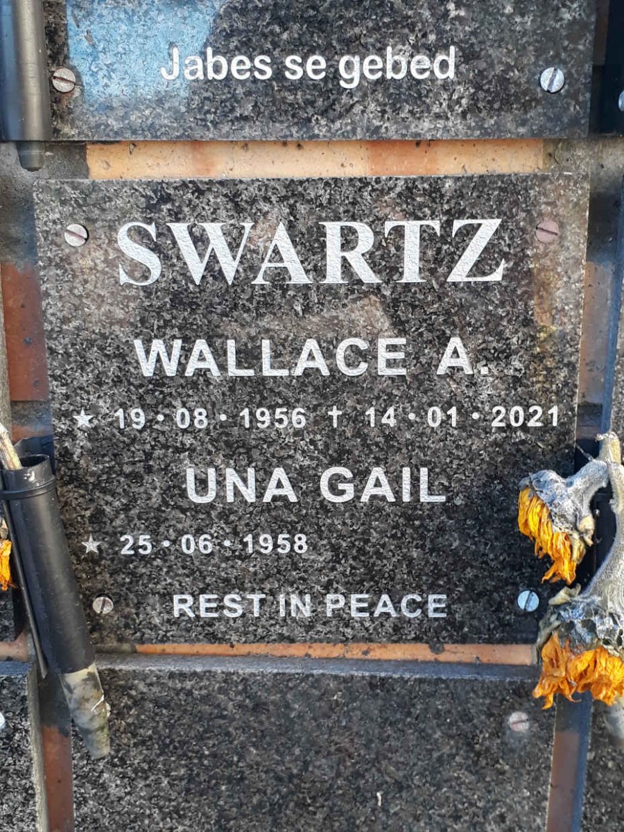 SWARTZ Wallace A. 1956-2021 &amp; Una Gail 1958-