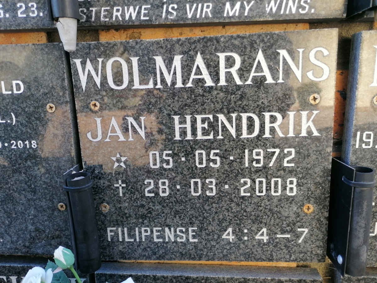 WOLMARANS Jan Hendrik 1972-2008