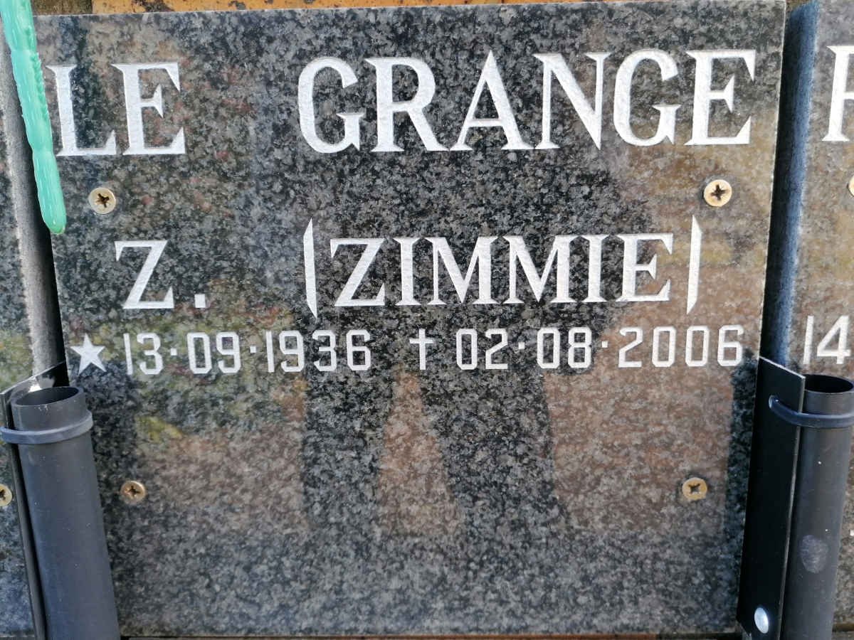 GRANGE Z., le 1936-2006