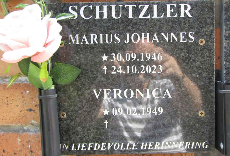 SCHUTZLER Marius Johannes 1946-2023 & Veronica 1949-