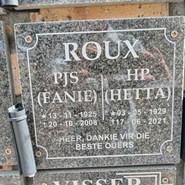 ROUX P.J.S. 1925-2008 & H.P. 1929-2021