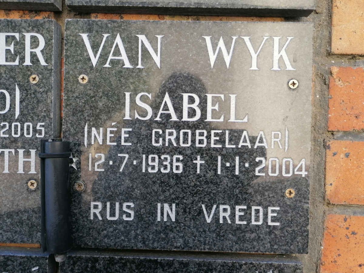 WYK Isabel, van nee GROBELAAR 1936-2004
