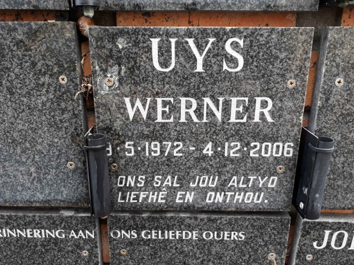 UYS Werner 1972-2006