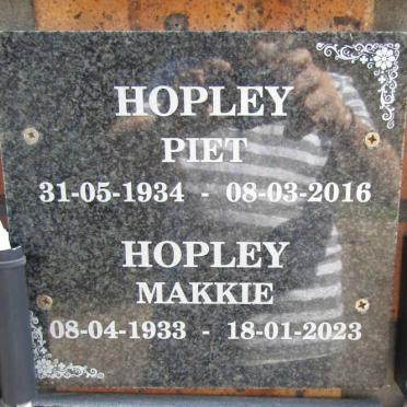 HOPLEY Piet 1934-2016 & Makkie 1933-2023