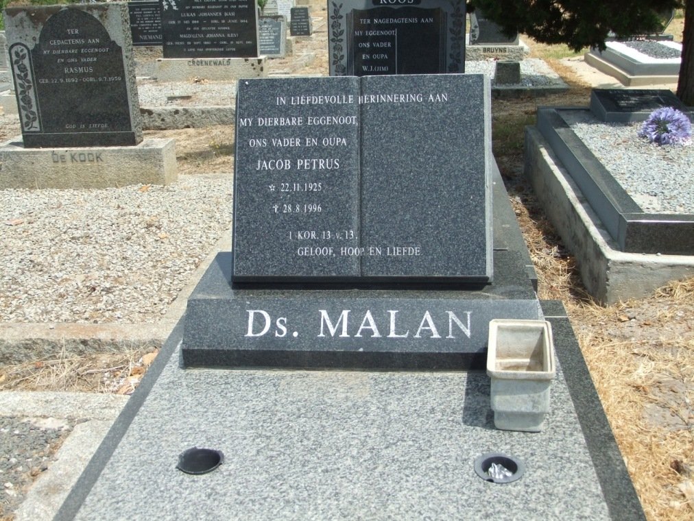MALAN Jacob Petrus 1925-1996