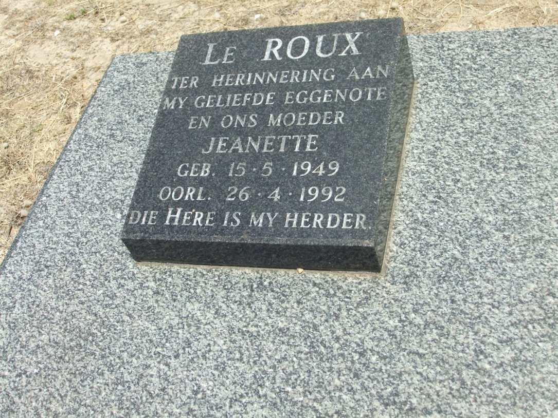 ROUX Jeanette, le 1949-1992