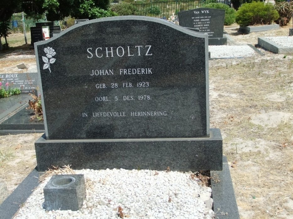 SCHOLTZ Johan Frederik 1923-1978