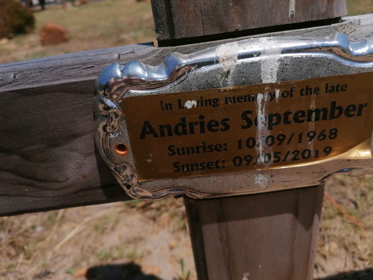 SEPTEMBER Andries 1968-2019