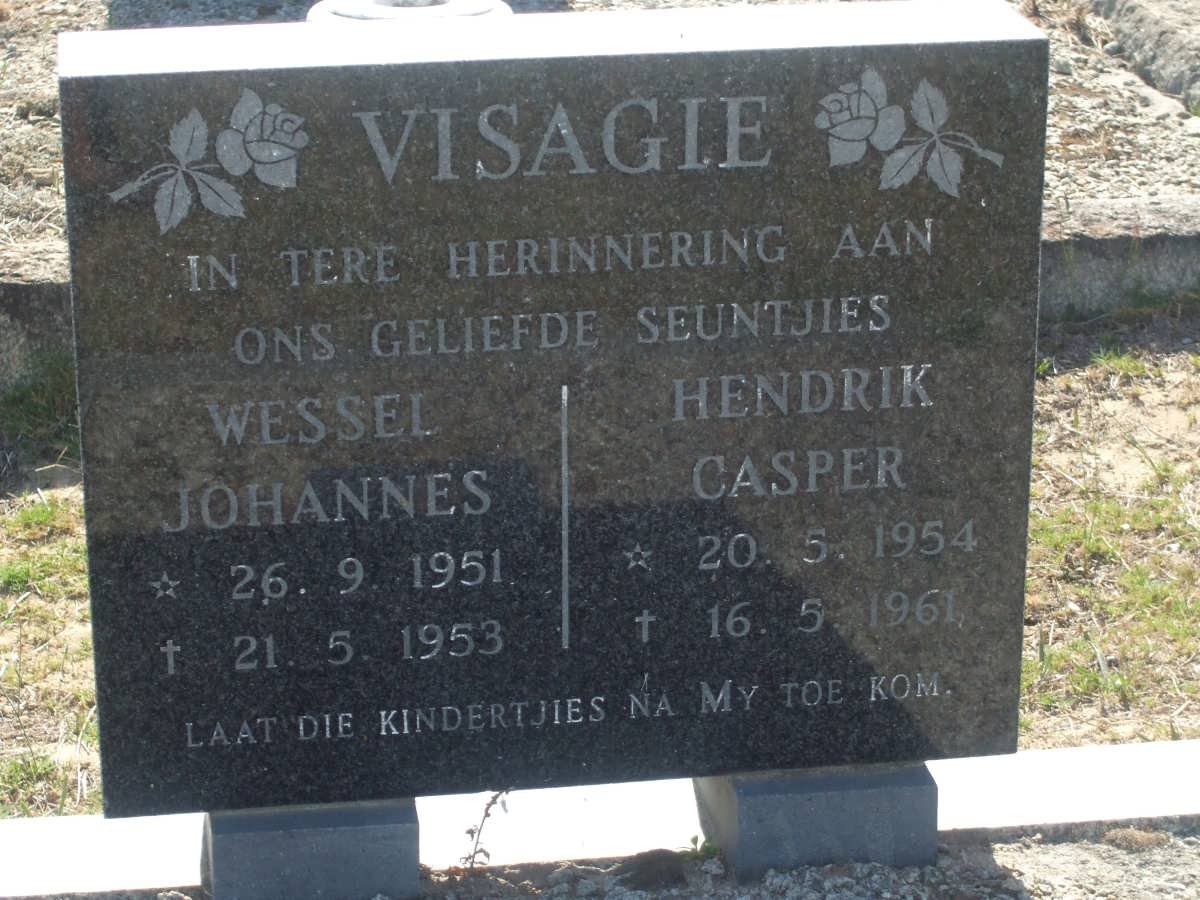 VISAGIE Wessel Johannes 1951-1953 :: VISAGIE Hendrik Casper 1954-1961