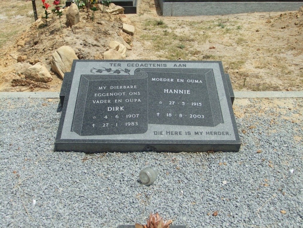 ? Dirk 1907-1983 &amp; Hannie 1915-2003