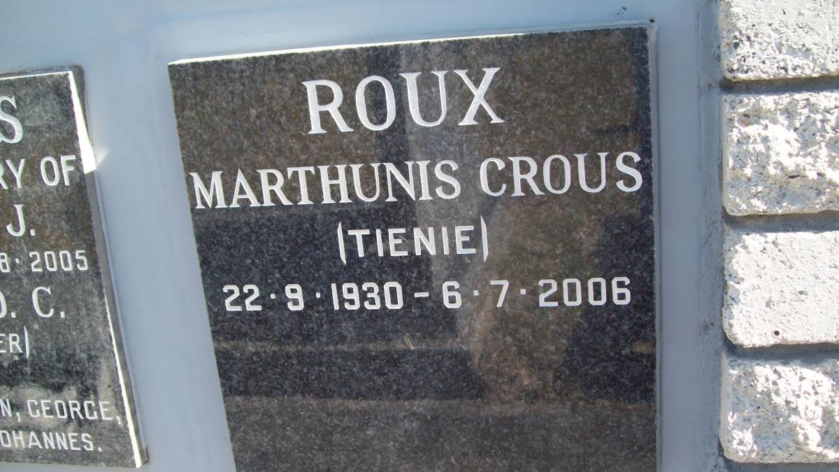 ROUX Marthunis Crous 1930-2006