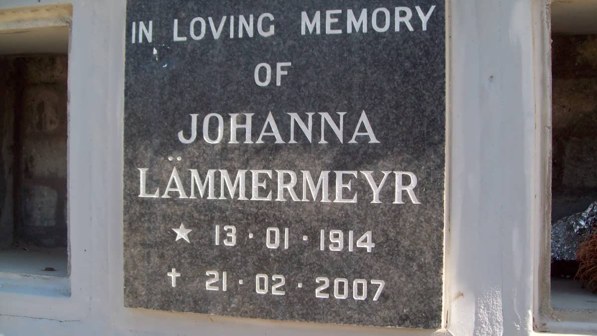 LAMMERMEYR Johanna 1914-2007