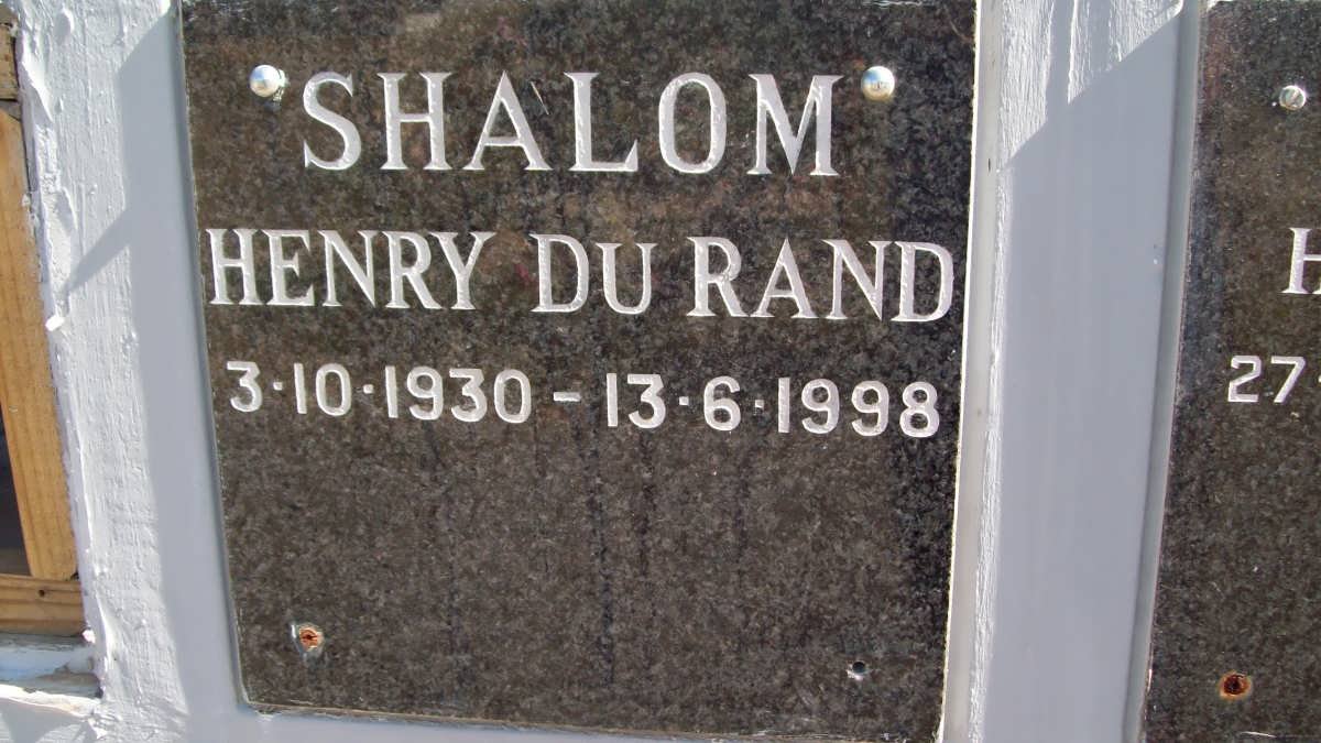 RAND Henry, Du 1930-1998