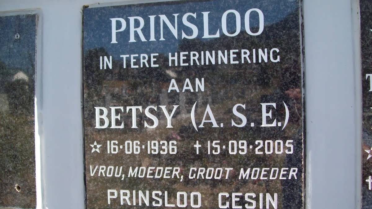 PRINSLOO A.S.E. 1936-2005
