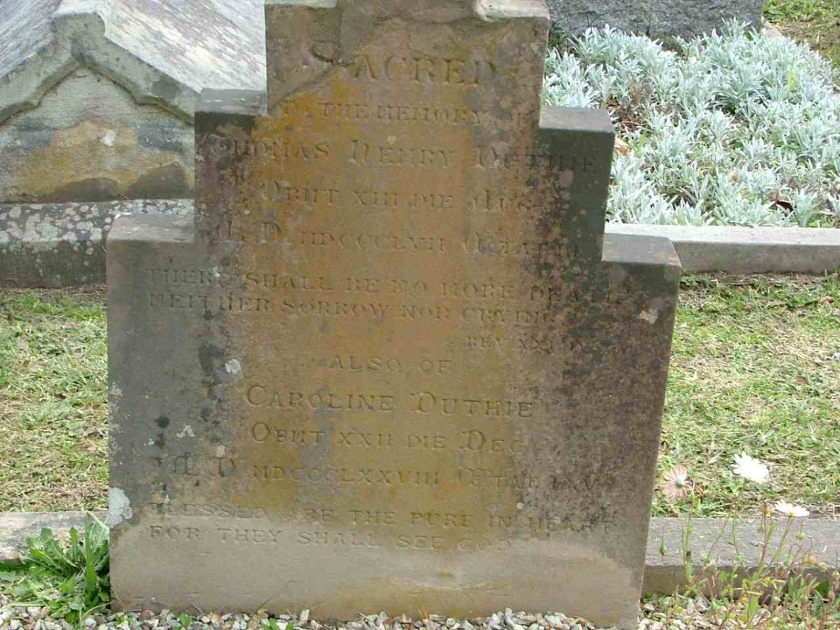 DUTHIE Thomas Henry -1857 &amp; Caroline -1878