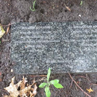 HARTE William Roy 1921-2012 &amp; Sheilah Gay 1923-2001